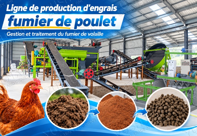 Ligne de production d’engrais fumier de poulet